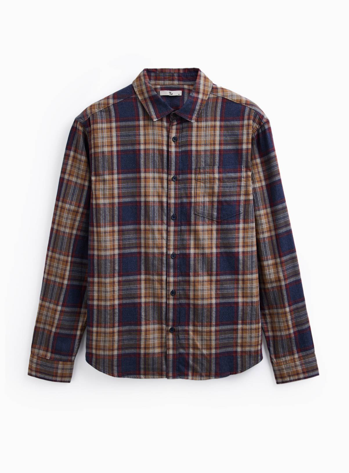 Multi-Check Brushed Cotton Shirt XXXL - Image 2
